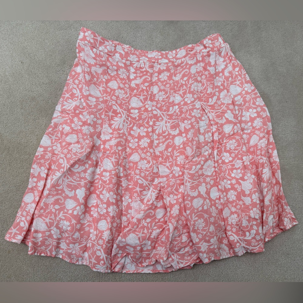 Old Navy Pink Floral A-Line Skirt